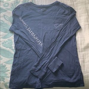 Women’s Navy Vineyard Vines Long Sleeve Tee